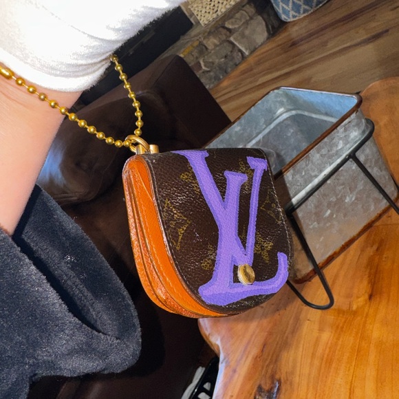 Louis Vuitton Monogram Porte Monnaie Gousset Coin Purse wallet reinvented - Picture 4 of 13